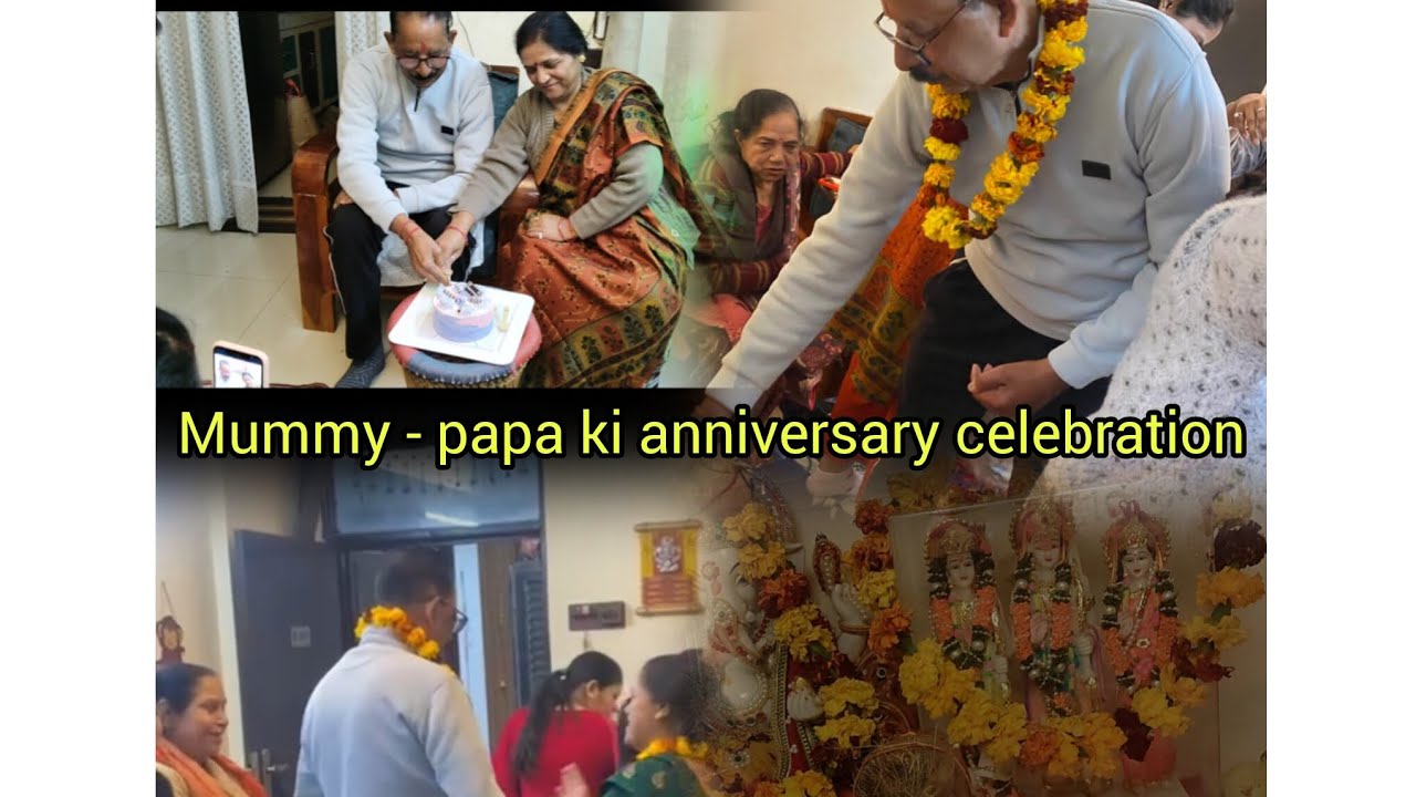 Ghar par hua paath🙏 Anniversary celebration 🎉🎉