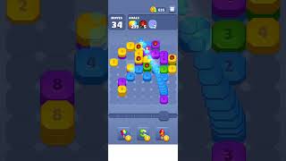 Throw Blocks Level 38 Shoot Merge Mobile Gameplay