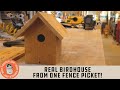 Real birdhouse from one fence picket