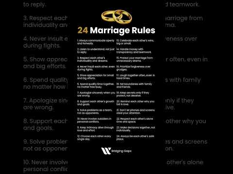 24 Marriage Rules