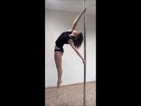 Pole dance trick "Tulip"