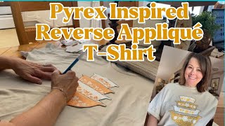 Pyrex Inspired Reverse Appliqué T-Shirt DIY 