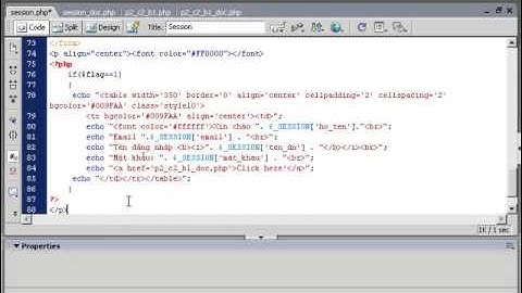Lập Trình Web PHP   Sử Dụng Session Cookie thiết kế form đăng nhập