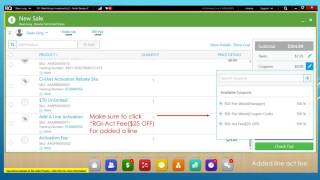 Added Line Act Fee Waive Instruction