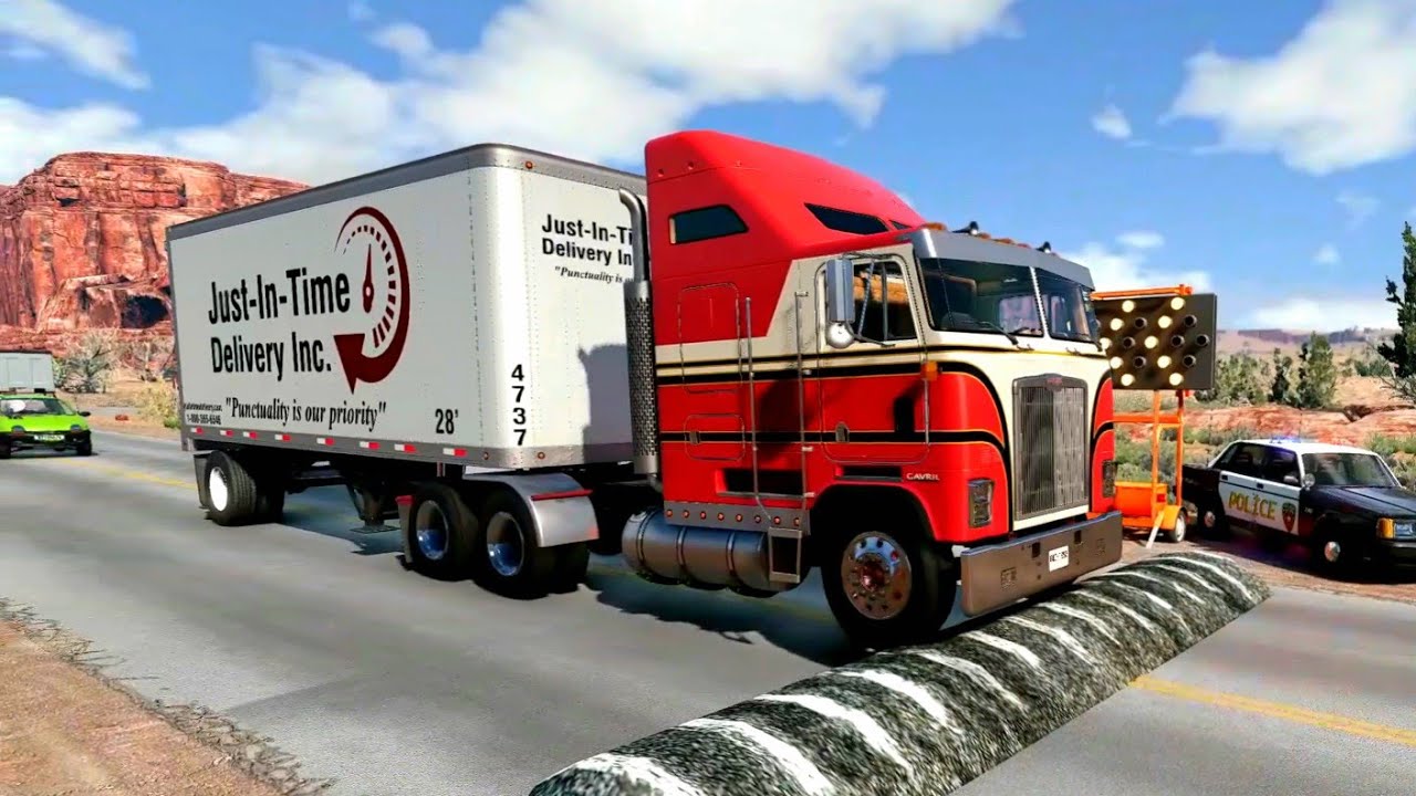 Trucks And Cars vs Speedbumps🚛💥 #30 - Beamng.drive