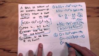 Quadratic Projectile Motion Problem Net Worth