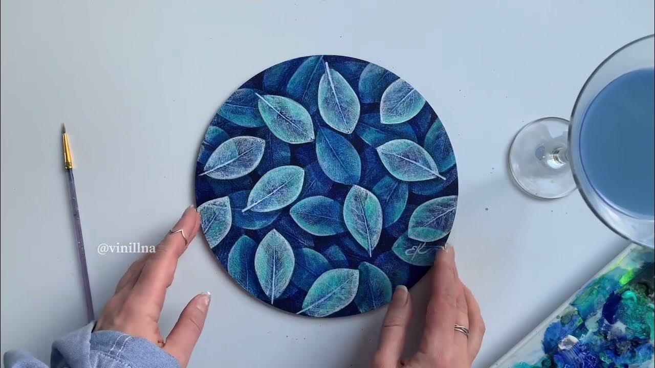 Simple leaf painting tutorial / How to create a leaf print YouTube