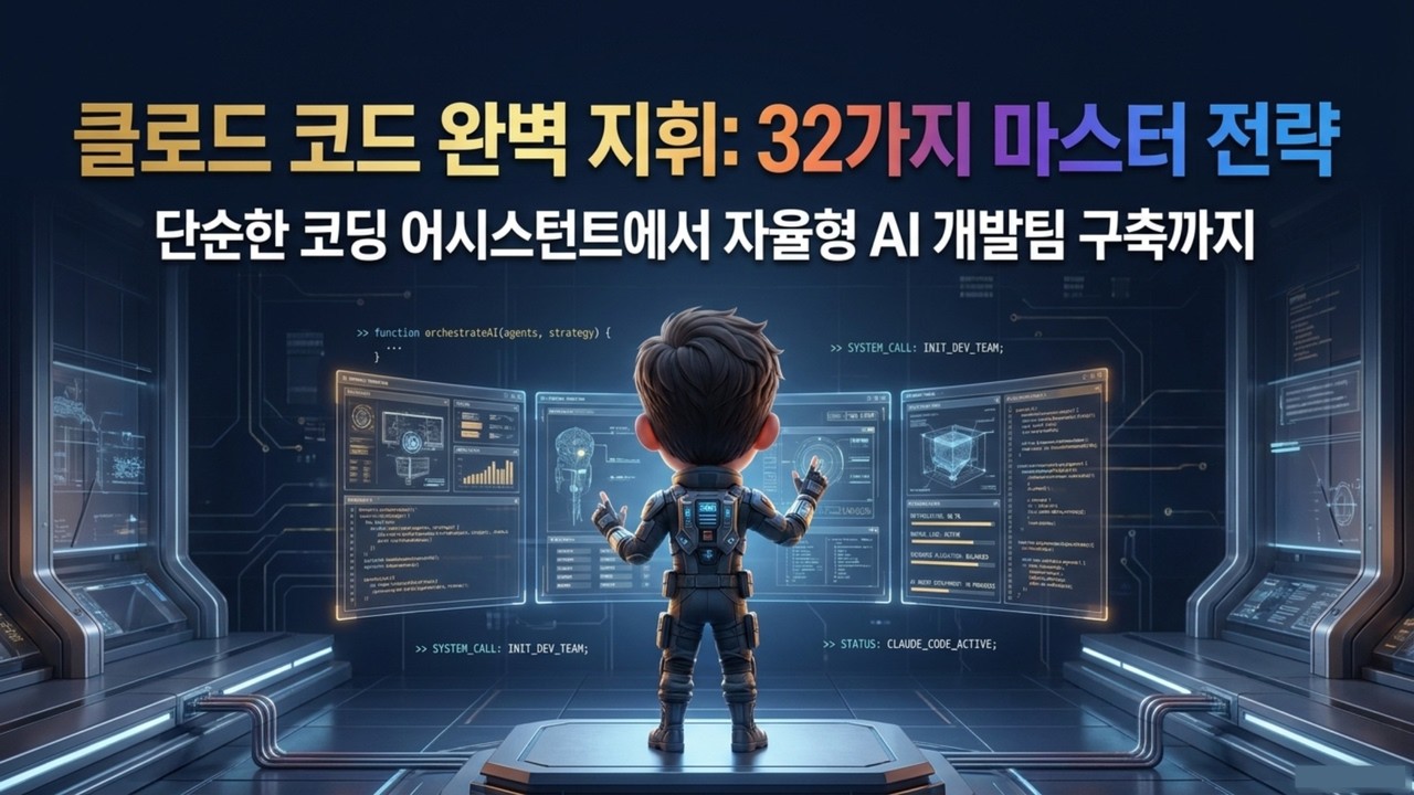 [Claude Code] 32가지 마스터 전략: 10배 생산성 올리는 방법 | 24시간 스스로 코딩하고 검증하는 AI 개발팀