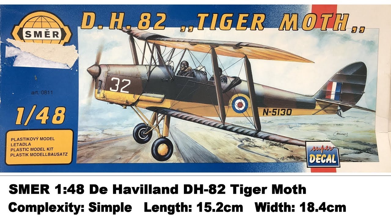 SMER 148 De Havilland DH82 Tiger Moth Kit Review YouTube