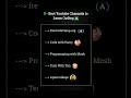 Top 5 Best Youtube Channels to Learn Coding in 2025 🧑💻 #coding #shorts