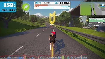 ZWIFT - INNSBRUCK - LUTSCHER CCW ,  only 400m to climb, not 825 for Badge hunt (in meetup mode!)