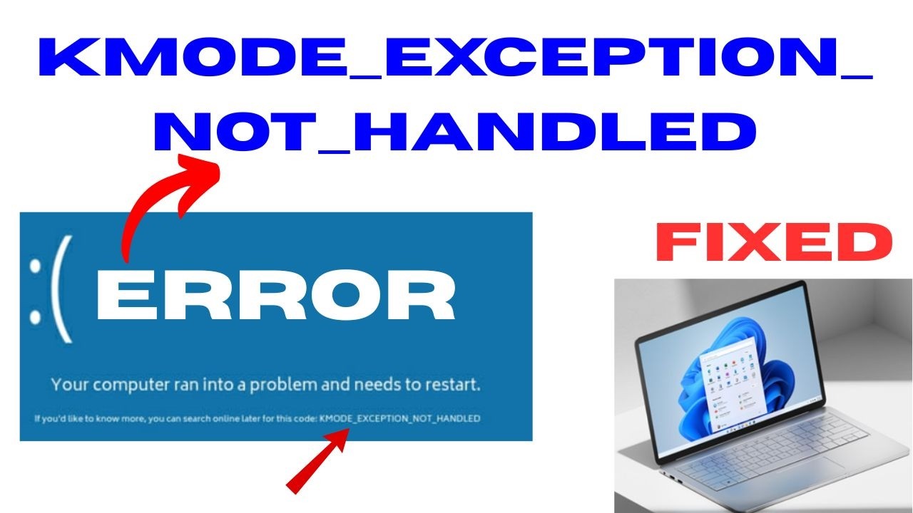 KMODE EXCEPTION NOT HANDLED Error Code Fix | Blue Screen Solution 2026 ...