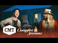 Darren Criss &amp; Lainey Wilson Perform &quot;Drunk On Christmas&quot; | CMT Campfire Sessions