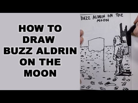 Comment dessiner Buzz Aldrin sur la Lune