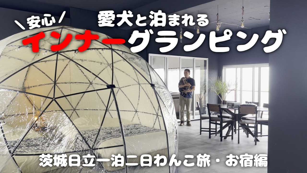 【犬連れ旅行茨城日立宿】犬と泊まれる宿「オーシャングランピング日立」さんで茨城を味わう🐶🐶🎶1泊2日わんこ旅2/3 2024.6