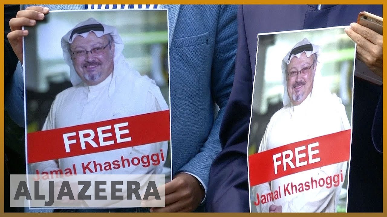 🇹🇷 أنصار الصحفي السعودي المفقود خاشقجي يتظاهرون في تركيا | الجزيرة الإنجليزية