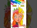 Draw Anna Elsa Simple Tutorial | Elsa VS. Anna Easy Drawing 🌈👸🏼 #frozen #drawing #shorts #sad