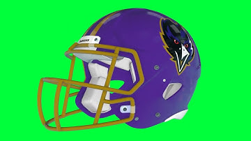 Baltimore Ravens 2024 Alternate Helmet Green Screen Logo Loop Chroma Animation