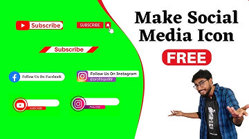 Make Social Media Icons Free For Your Videos | How To Make Subscribe Button Animation Green Screen