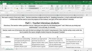 Rubric for the Speaking Assessment