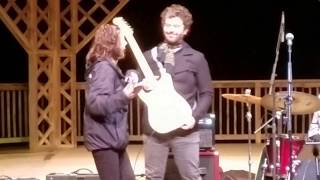 Doyle Bramhall II takes a selfie with my daughter at the Ives Center!