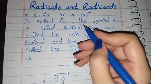 Radicals and Radicands, Radicals and Radicands Definition and Example