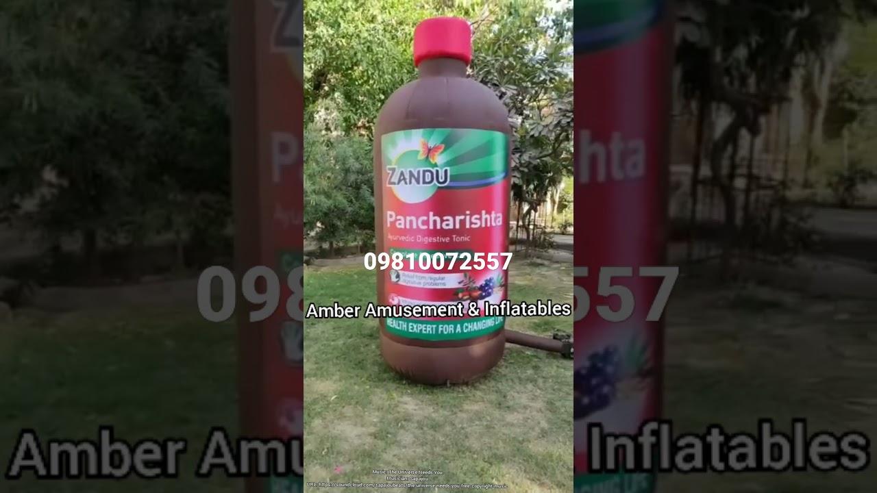 Advertising Inflatable | Zandu Pancharisht Bottle | Inflatable manufacturer |  Amber Amusement Delhi