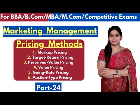 Pricing Methods |Pricing Decision | Pricing Strategy | Pricing Steps | Marketing Management | BBA |