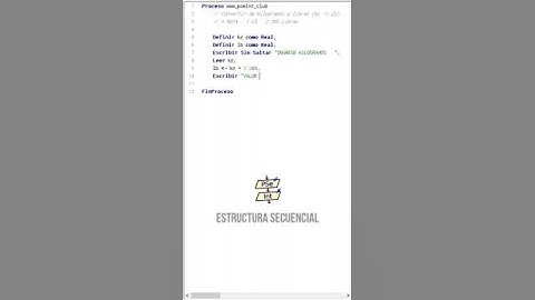 🟡PSEINT :  33. Hacer un algoritmo para convertir una cantidad de kilogramos a libras (kg → lb).