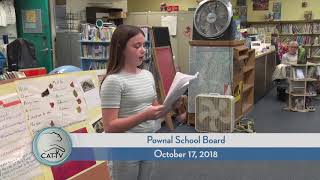 Pownal School Board - 10/17/18