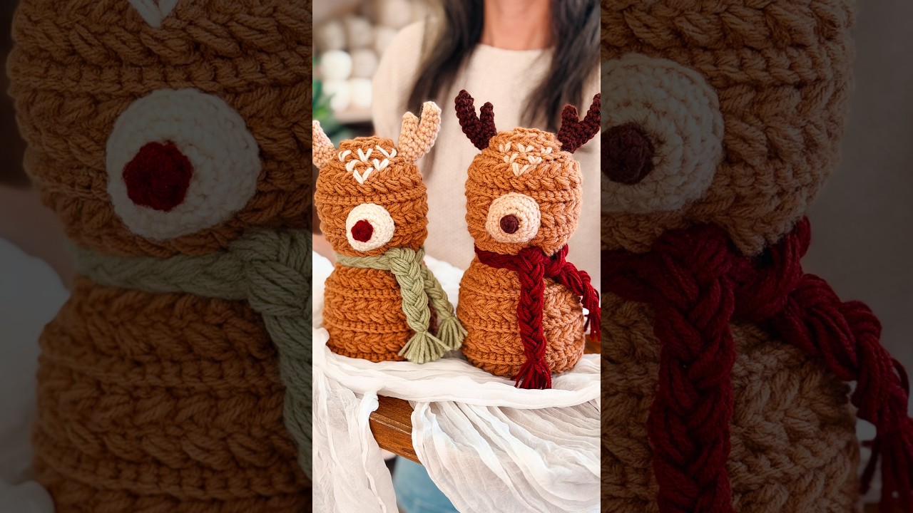 Wheat Stitch Reindeer Crochet Pattern