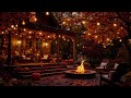 Sanfter Herbst Auf Der Veranda Warmer Kaminjazz Für Friedliche Behagliche Nächte