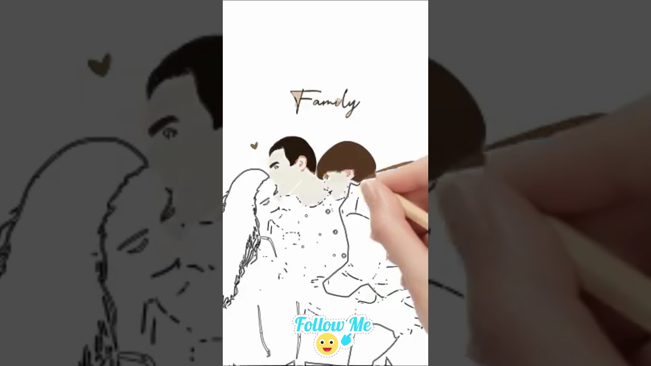 🎨 Speed Drawing Family in Illustrator | Relaxing Art & Music