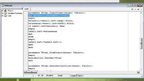 membuat text berjalan pada delphi