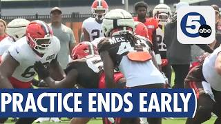 Browns Training Camp Day 15: Practice Ends Early as Injuries Mount