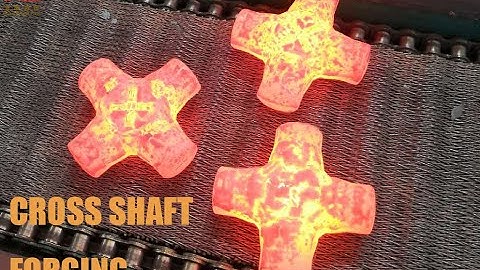 Cross shaft universal joint forging on CNC closed die forging hammer