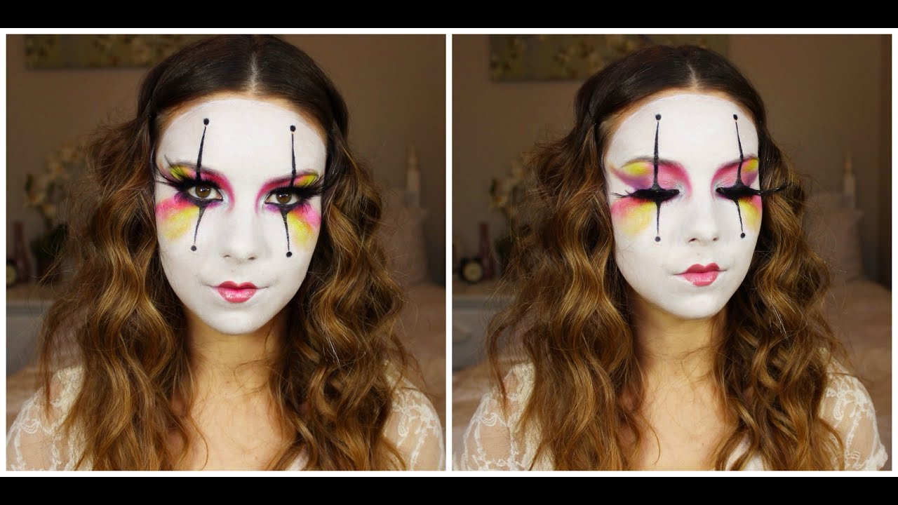 Halloween Makeup: Harlequin - YouTube