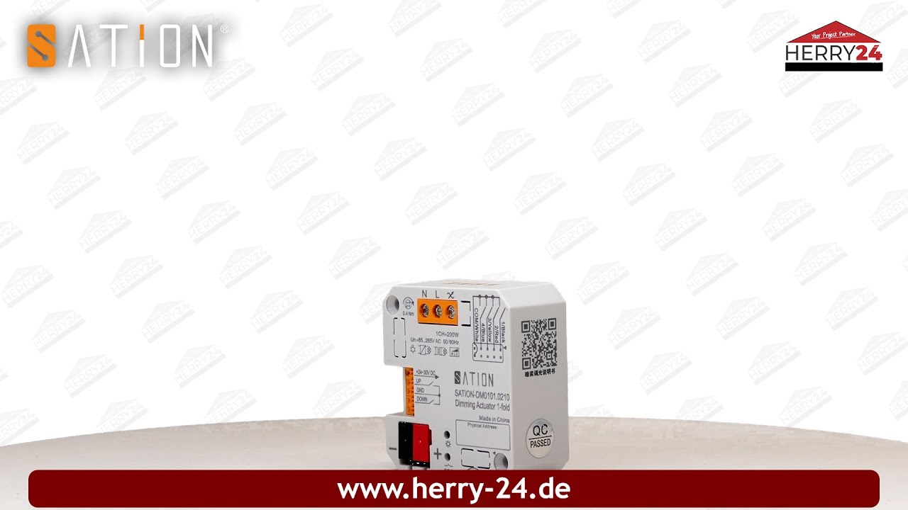 KNX Dimmer Dimmaktor 1 fach mit Taster Eingang für Unterputz / Schalterdose 200W Licht / LED dimmen
