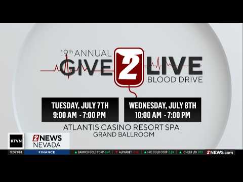 19th annual Give 2 Live Blood Drive is happening July 7th and 8th