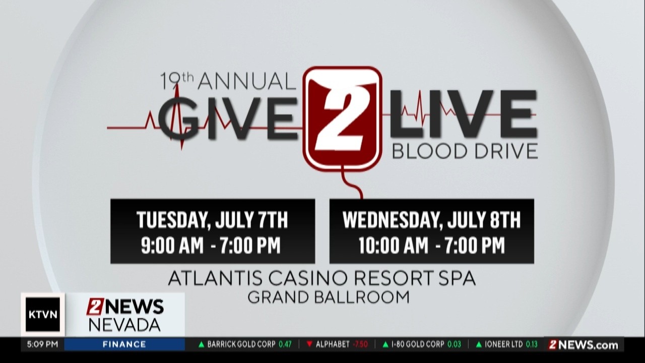 19th annual Give 2 Live Blood Drive is happening July 7th and 8th