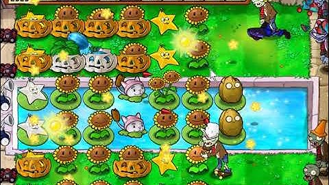 Plants vs Zombies - Survival Endless 1 - 6 Flags (Gloomless Cobless Setup by Samen)