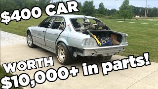 Cheapest 2001 BMW E38 740i Part Out Update  - Part 2: $400 car = $10k+ in Parts!