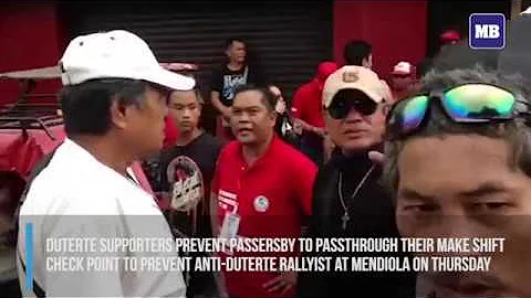 RevGov supporter bars pedestrian entry to Mendiola