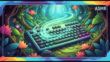 Magical Spellbook Keyboard ASMR in a Forest #asmrkeyboard #typingasmr #relaxingsounds #notalking