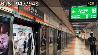 [More RATIS!][SMRT]  ALS R151 947/948 ~ Arriving & Departing City Hall