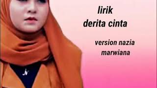 Lirik derita cinta nazia marwiana