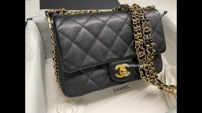 For Sale! Chanel 23C Black Caviar Flap Bag with Champagne Gold Hardware.  New Cross Body Favorite! 