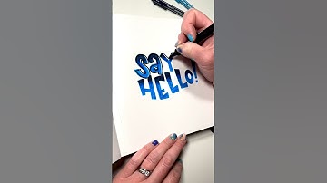 Say Hello in the comments!  👋🏻 Block lettering art