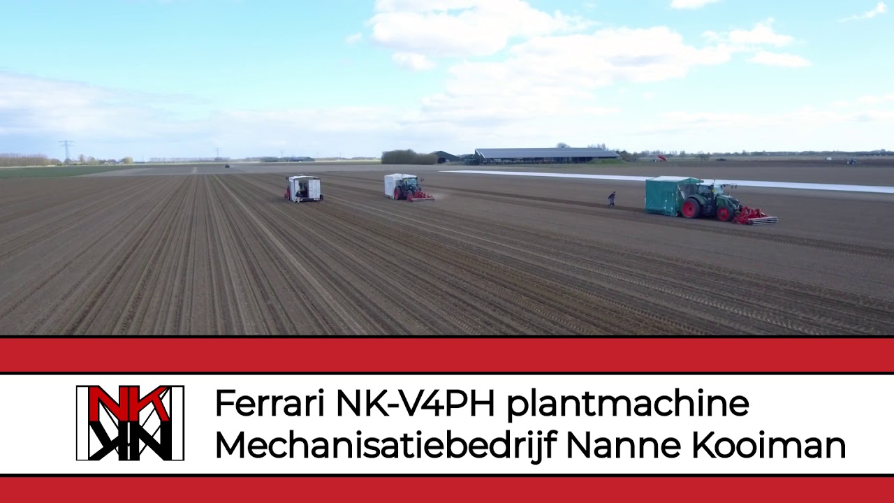 Ferrari F-max (NK-V4PH) transplanter planting Brussel Sprouts in the