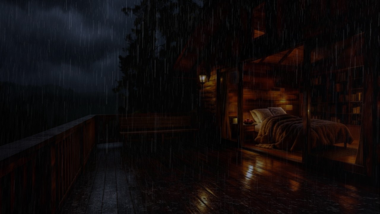Rain Sounds in the Forest at Night 🌲 Deep Sleep & Relaxation